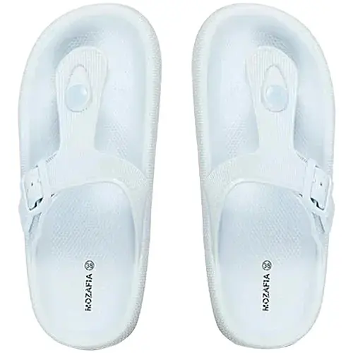 Mozafia Women's Sky Blue T-Strap Sandals, 1 Pair